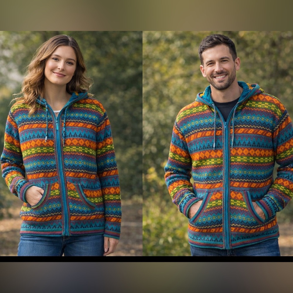 Alpaca Multicolor Knit Sweater